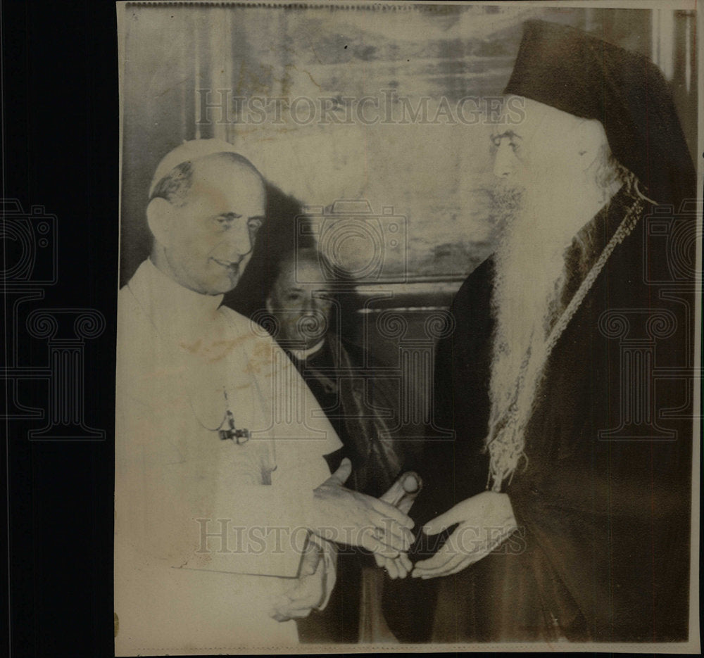 1967 Press Photo Pope Paul VI &amp; Patriarch Athenagoras - Historic Images