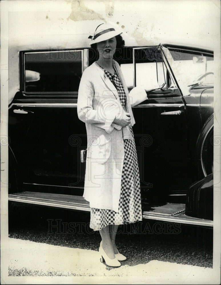 1934 Press Photo Ellen Tuck French New Motor Car  - Historic Images