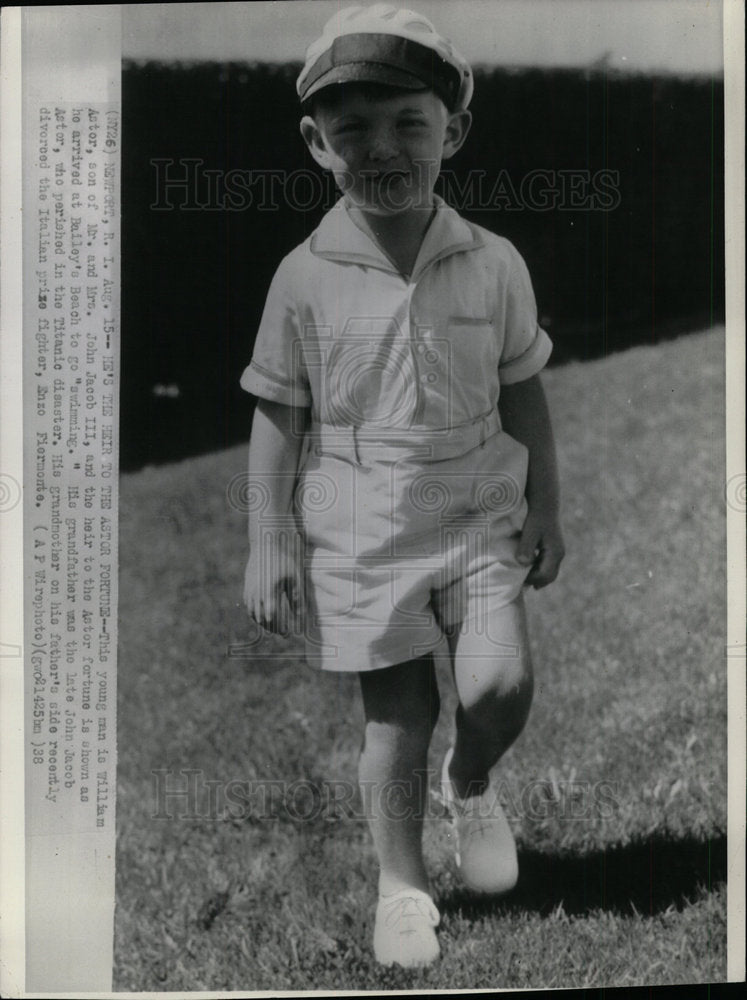 1938 Press Photo John Jacob Astor III - Historic Images