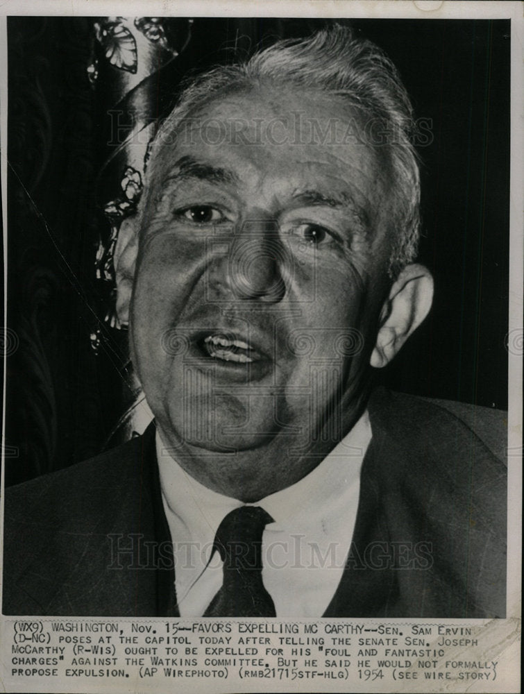 1954 Sen Ervin Sen McCarthy Senate NC WI - Historic Images