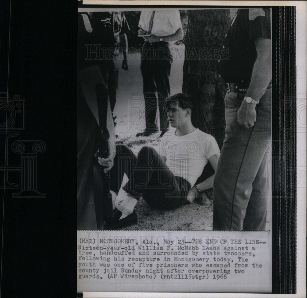 1966 Press Photo William McNabb A Prisoner Recaptured - Historic Images
