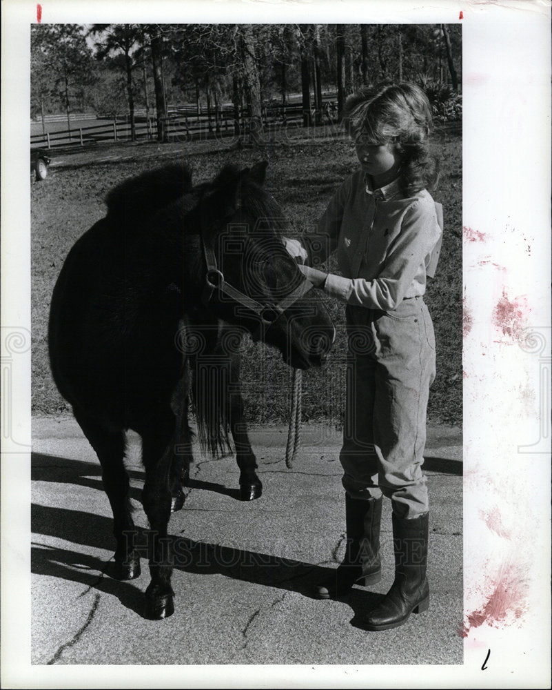 1985 Press Photo Pony Horse Show Shaila George - Historic Images