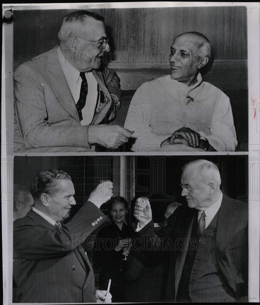 1959 Press Photo J.F.Dulles India Jawaharial Tito Brioi - Historic Images