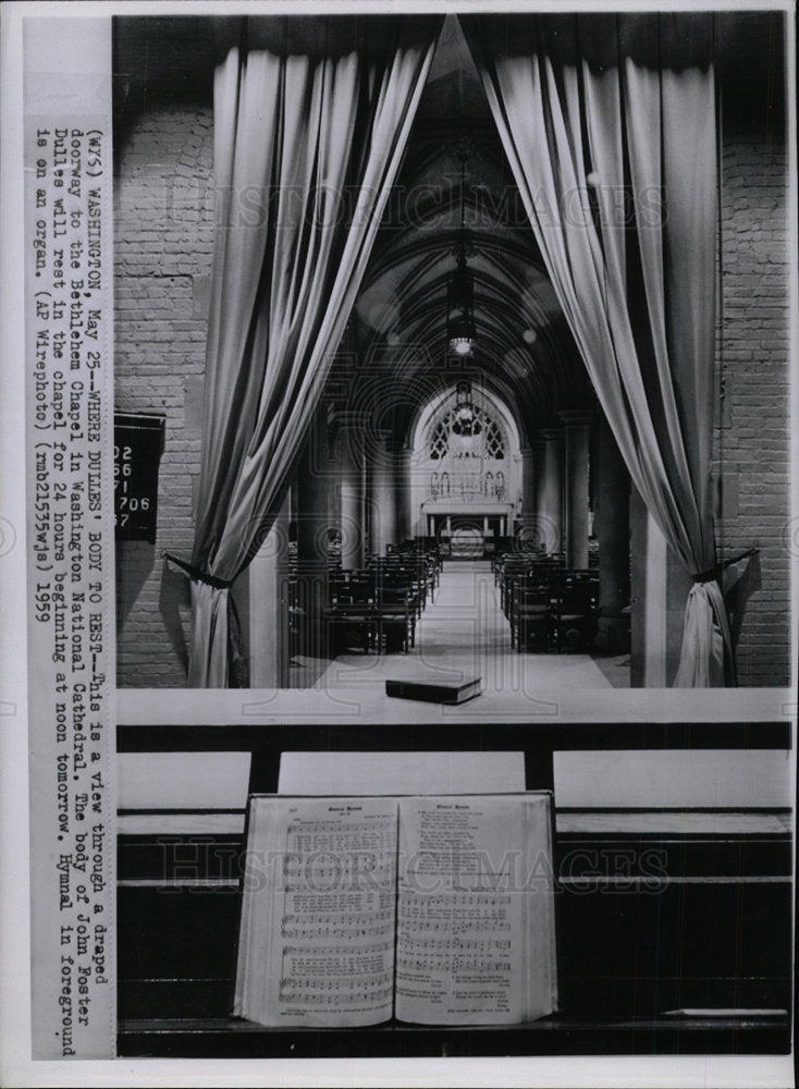 1959 Press Photo John Foster Dulles Dies Bethlehem Cath - Historic Images
