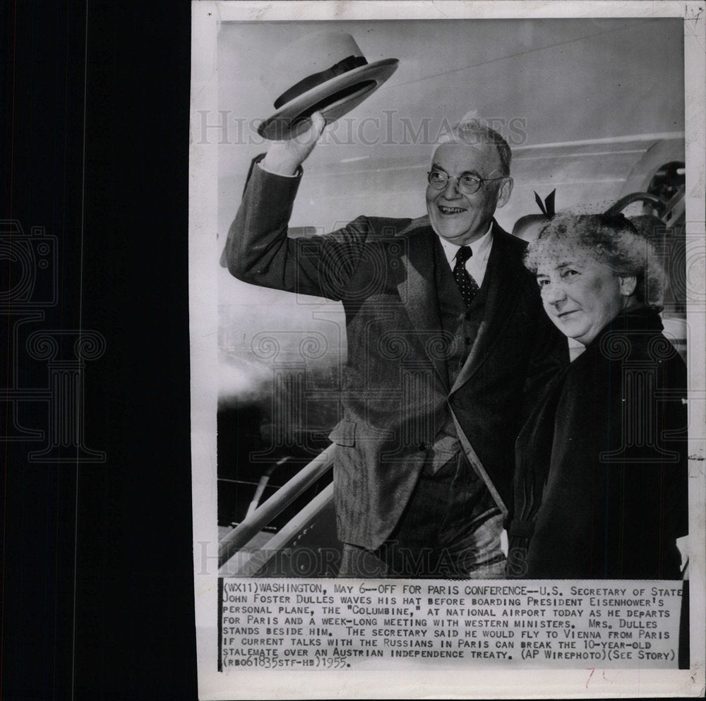 1935 Press Photo US Secretary State John Foster wife  - Historic Images