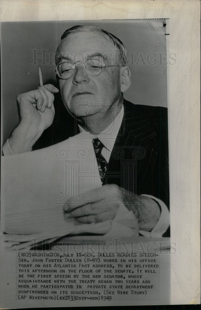 1949 Senator John Foster Dulles Address - Historic Images
