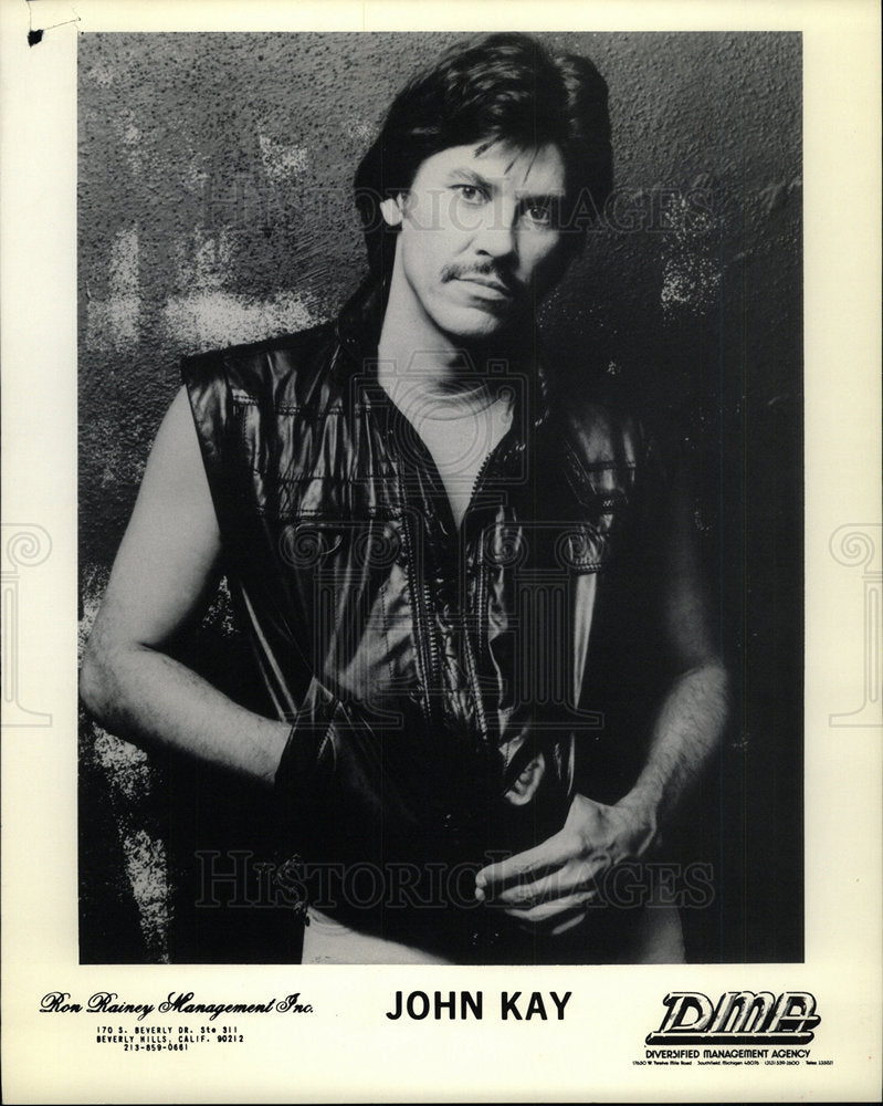 1986 Press Photo John Kay Singer Songwriter Guitarist - Historic Images