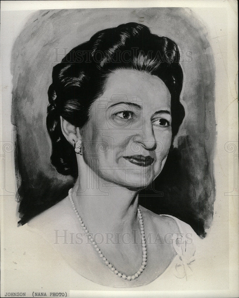 1960 Press Photo Lady Bird Johnson  - Historic Images
