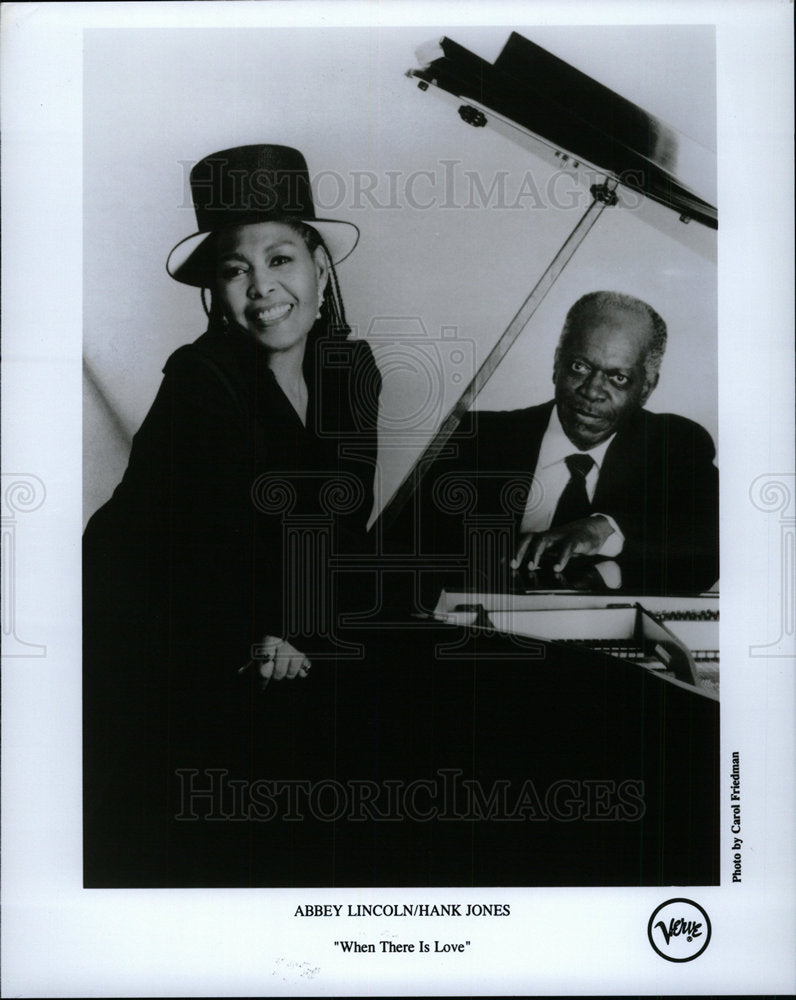 1996 Press Photo Jazz Singer Abbey Lincoln Hank Jones - Historic Images