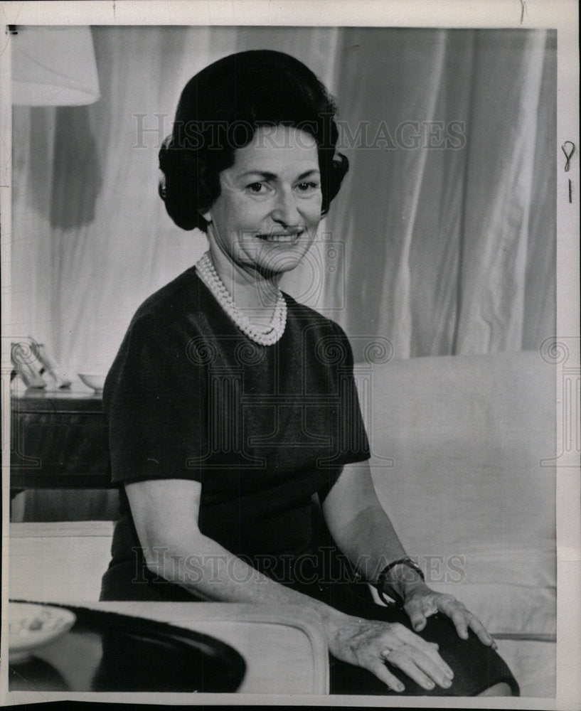 1963 Press Photo Lady Bird Johnson Birthday Portrait - Historic Images