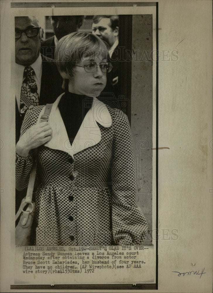 1972 Press Photo Sandy Duncan Actress Divorces - Historic Images
