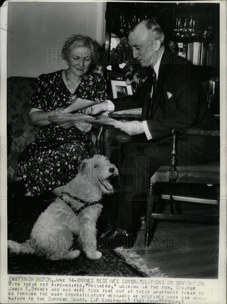 1941 Press Photo Senator Byrnes Nominated Supreme Court - Historic Images