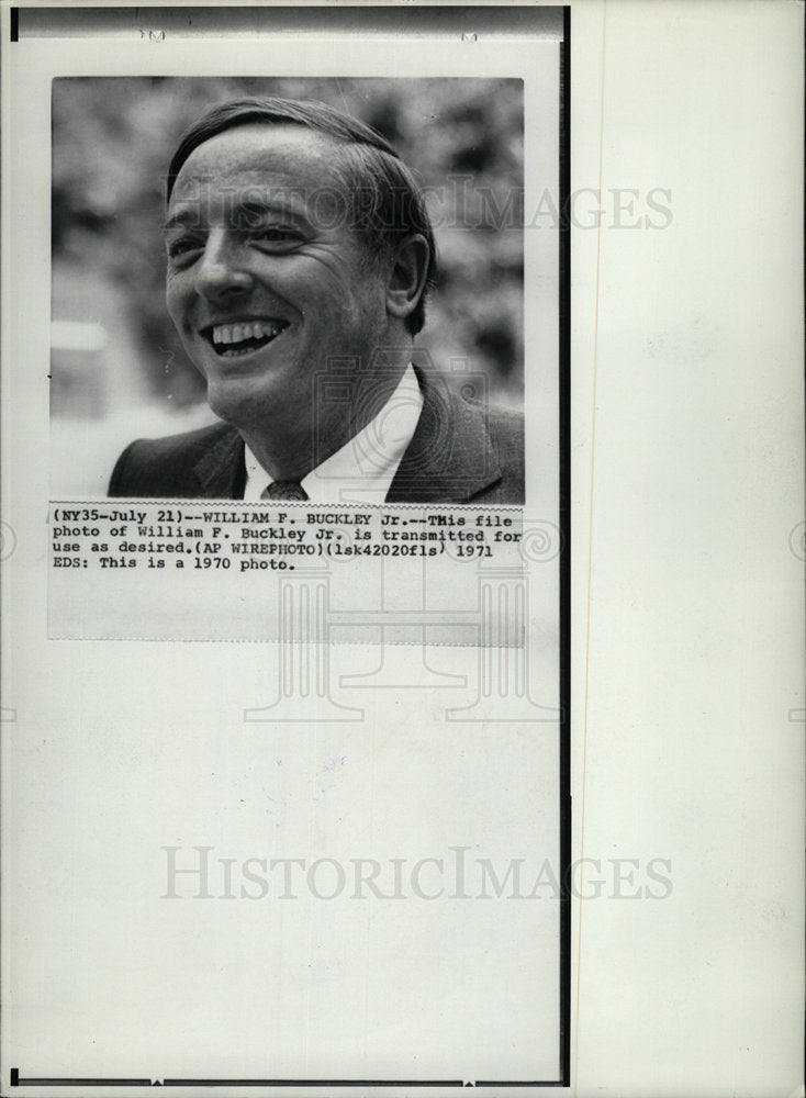 1971 Press Photo 1970 Copy William F. Buckley - Historic Images
