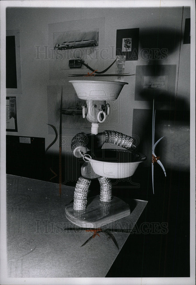 1967 Press Photo Detroit High School Industrial Arts - Historic Images