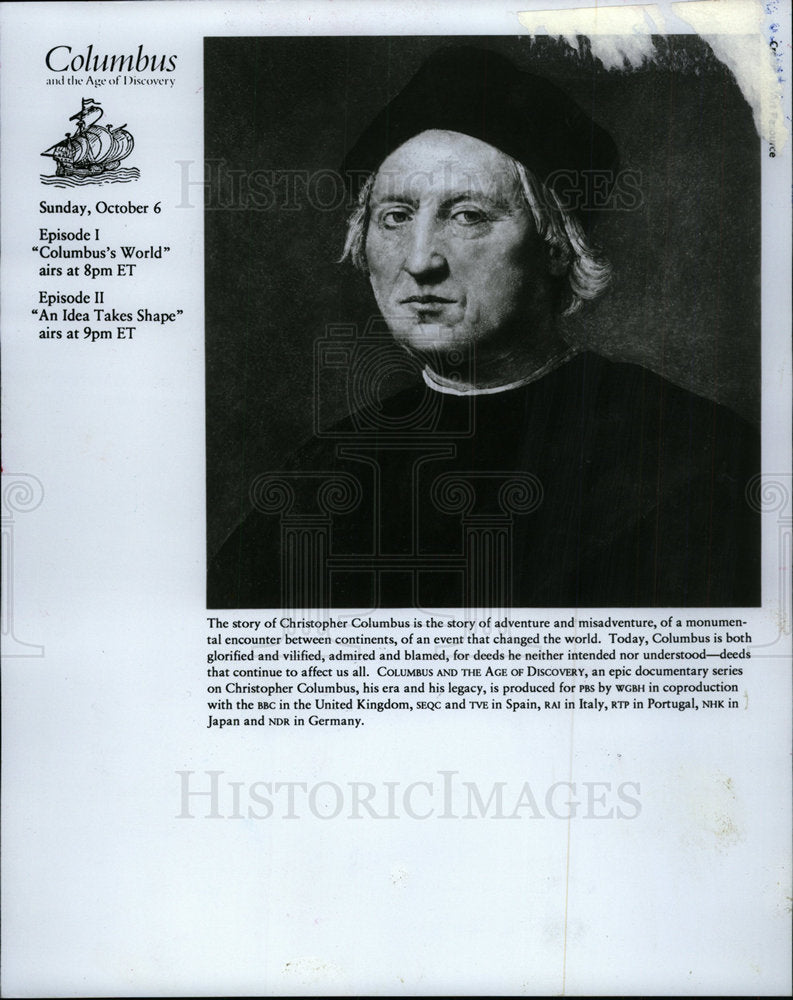 1994 Press Photo Story of Christopher Columbus - Historic Images