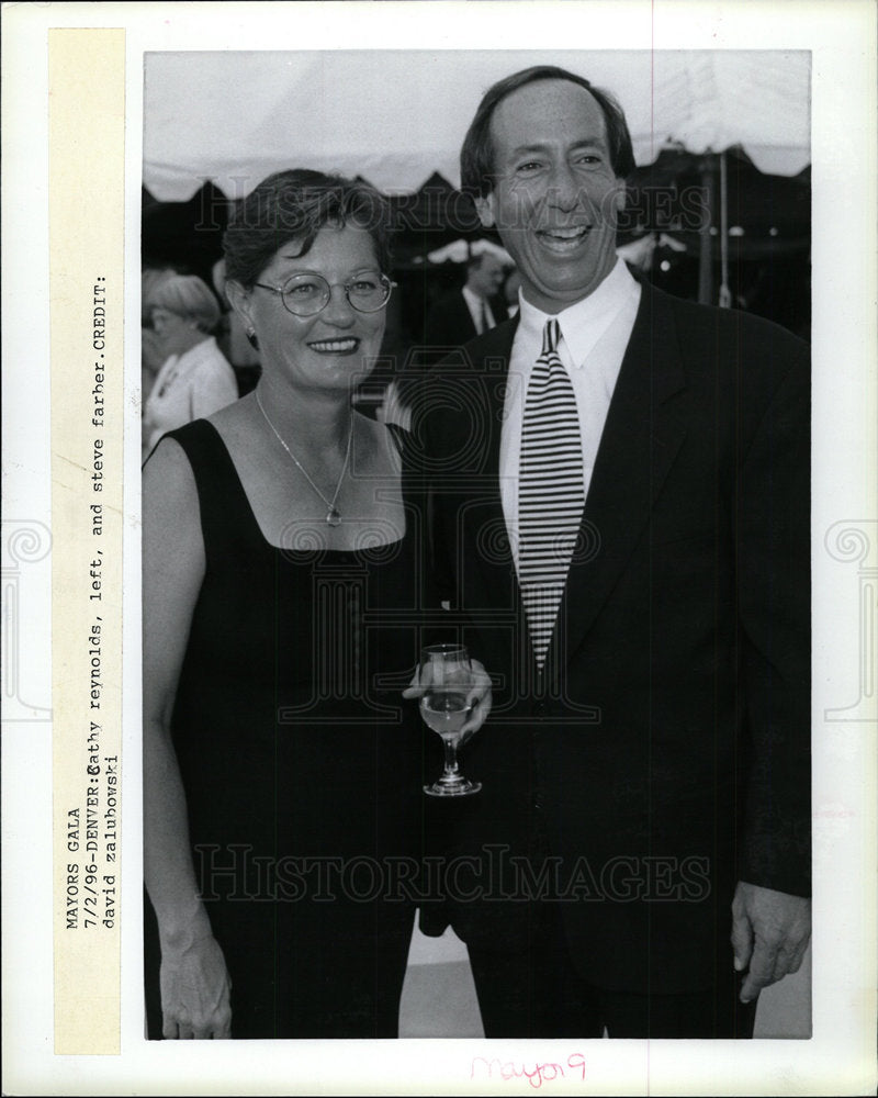 1996 Press Photo Cathy Reynolds and Steve Farber - Historic Images