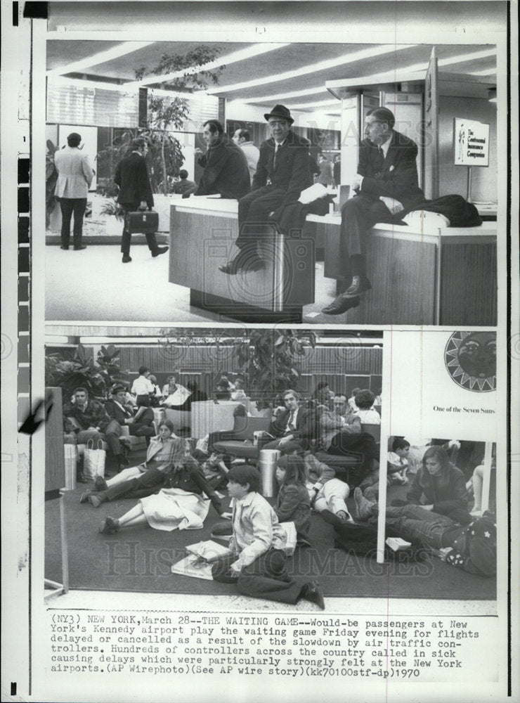 1970 Press Photo New York aircontrollers strike - Historic Images