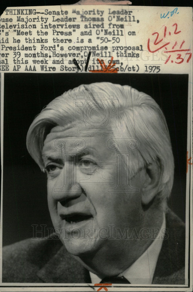 1975 Press Photo Thomas O Neill American politician - Historic Images