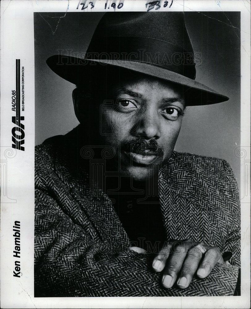 1987 Press Photo Ken Loronzo Hamblin II Radio  - Historic Images