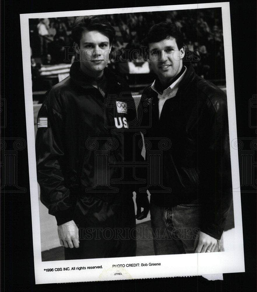 1996 Press Photo Matt Keeslar and Dan Jansen Costar - Historic Images