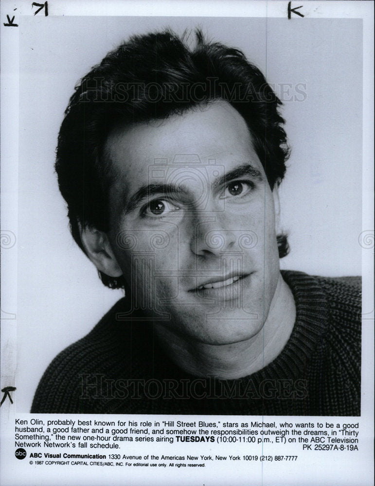 1989 Press Photo Kenneth Edward Olin American Actor - Historic Images