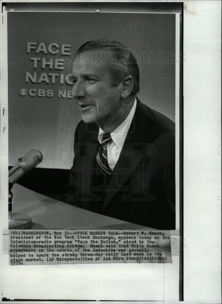 1970 Press Photo Haack NY Stock Exchange President - Historic Images