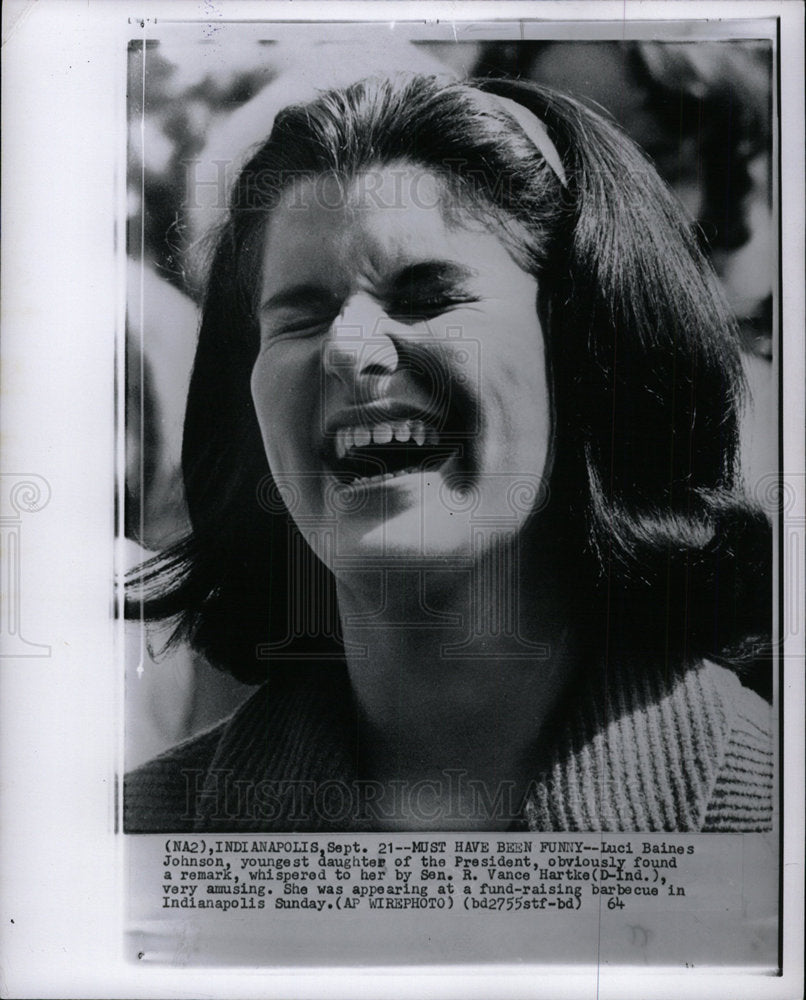1964 Press Photo Luci Baines Johnson President Daughter - Historic Images