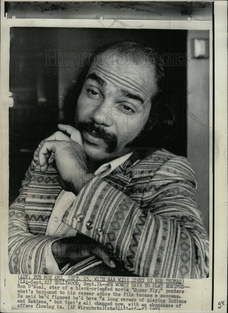 1972 Press Photo Actor Ron O&#39;Neal of Super Fly - Historic Images