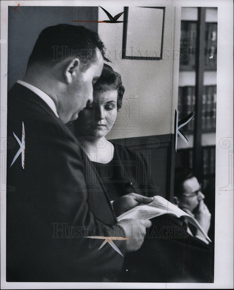 1966 Press Photo Senator Bernard O&#39; Brien Wife Mary  - Historic Images