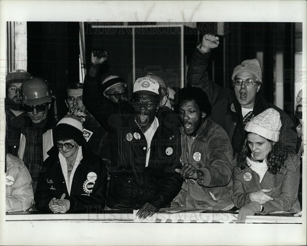 1981 Press Photo Labor Solidarity Unions - Historic Images