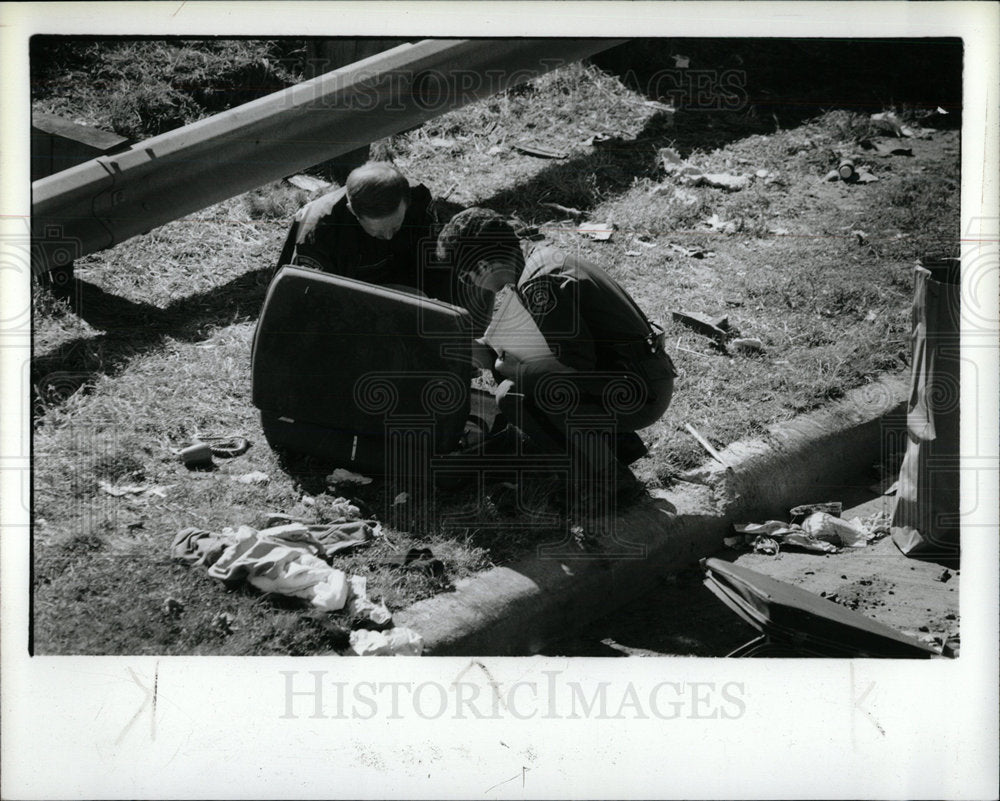 1987 Press Photo Flight 255 Plane Crash Scene Detroit - Historic Images