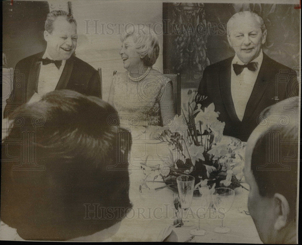 1967 Press Photo Willy Brandt Mrs. Hubert Humphrey  - Historic Images