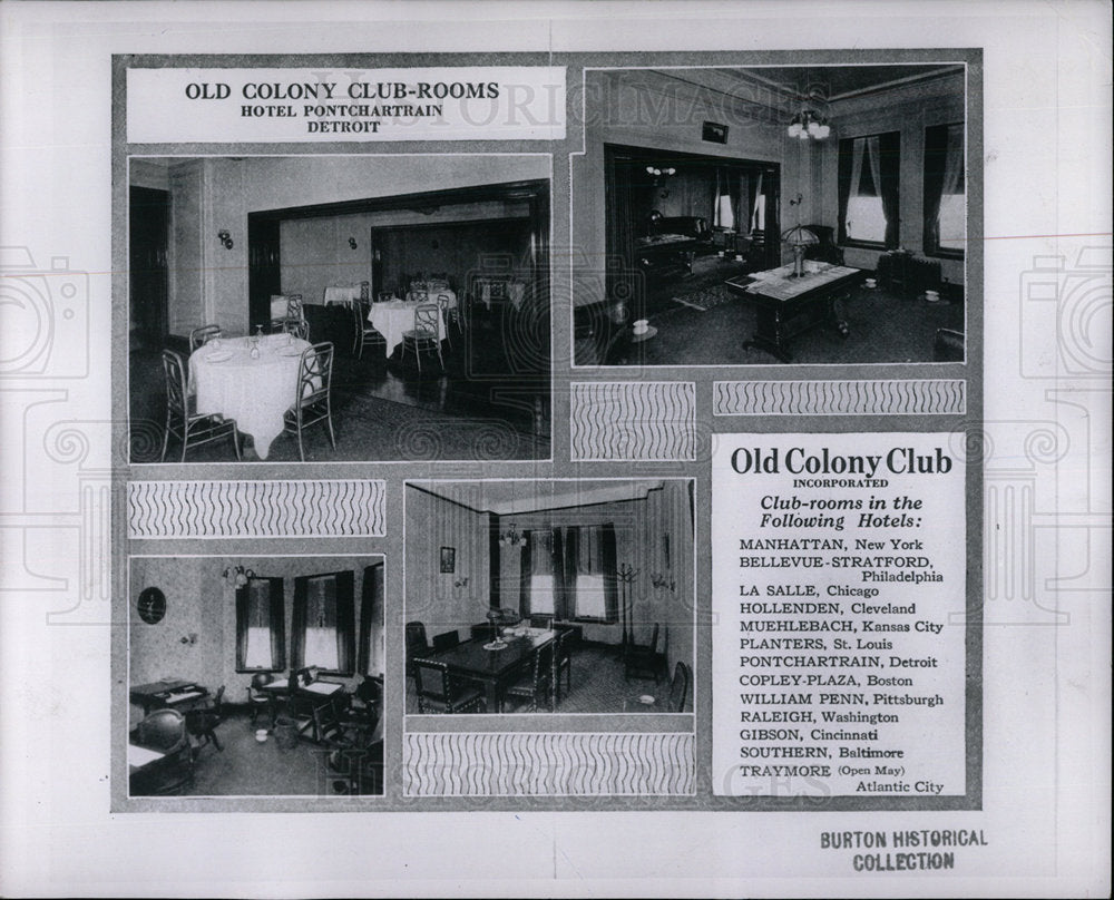 1962 Press Photo Old colony club-room Manhattan boston - Historic Images