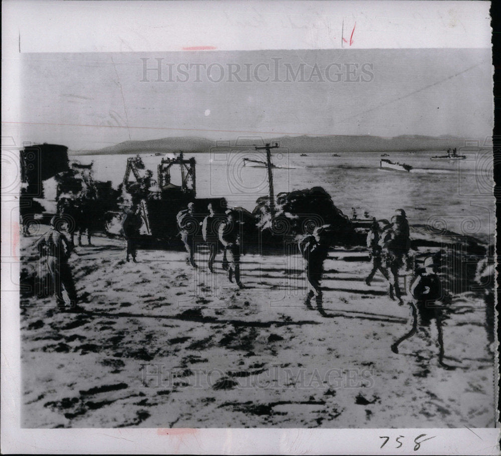 1950, Pohang St Korea Americans beach Din - RRY71737 - Historic Images
