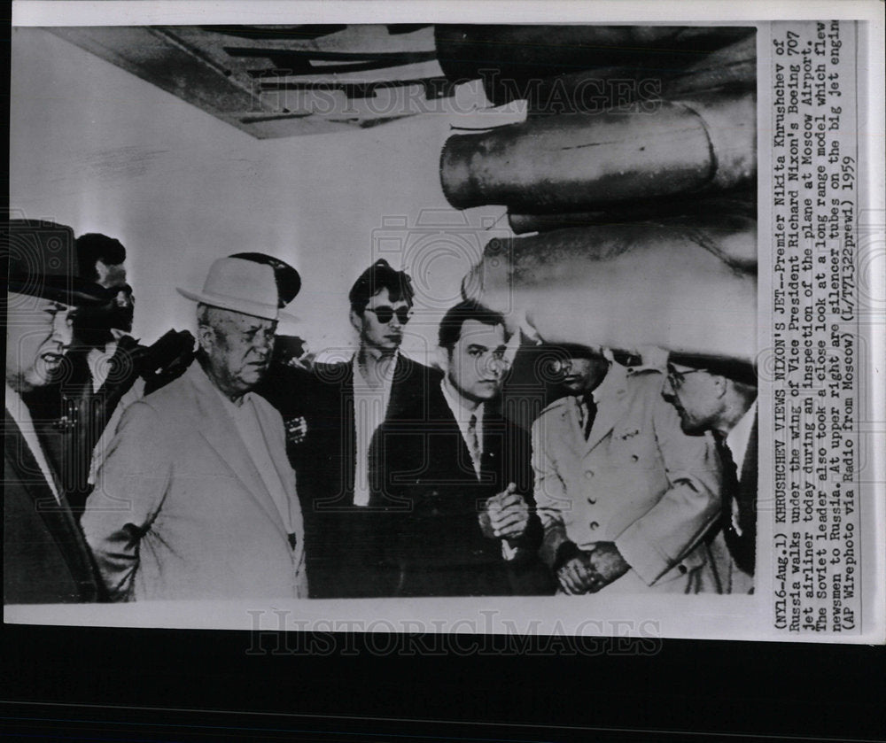 1959 Press Photo Premier Nikita Khrushchev Richard jet  - Historic Images