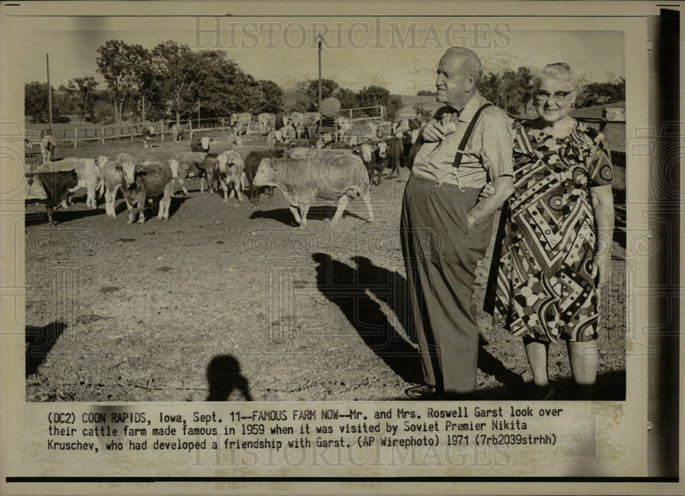 1971 Press Photo Garst Farm Premier Krushchev U.S. Tour - Historic Images
