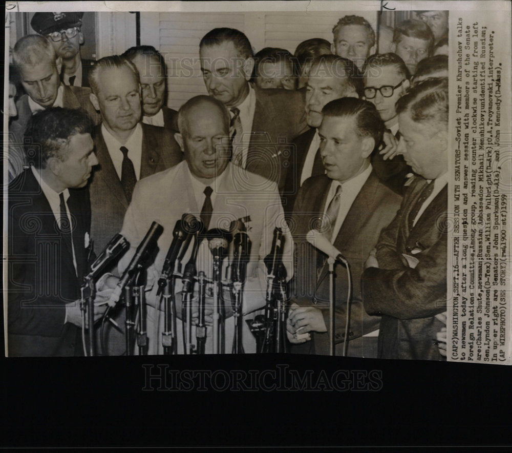 1959 Press Photo Soviet Premiere Khrushchev Foreign  - Historic Images