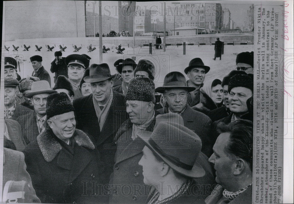 1963 Press Photo Soviet Premier Nikita Khrushchev visit - Historic Images
