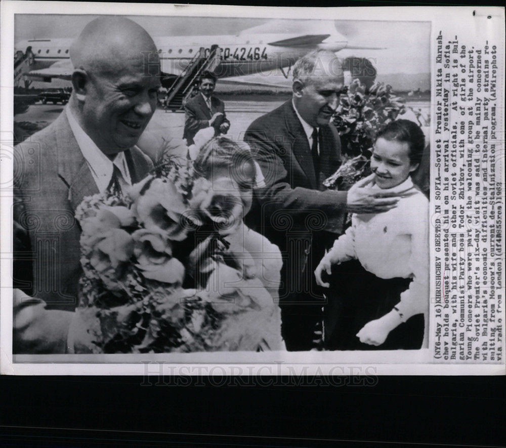 1962 Press Photo Nikita Khrushchev Soviet Sofia Moscow - Historic Images