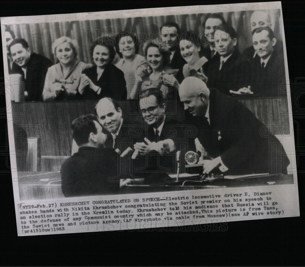 1963 Press Photo Soviet Premier Nikita Khrushchev - Historic Images
