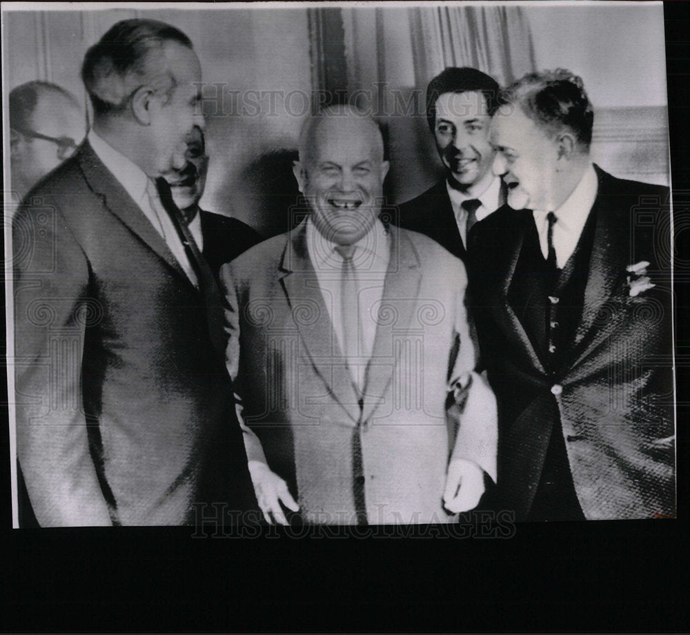1963 Press Photo Premier Nikita Khrushchev Conference  - Historic Images