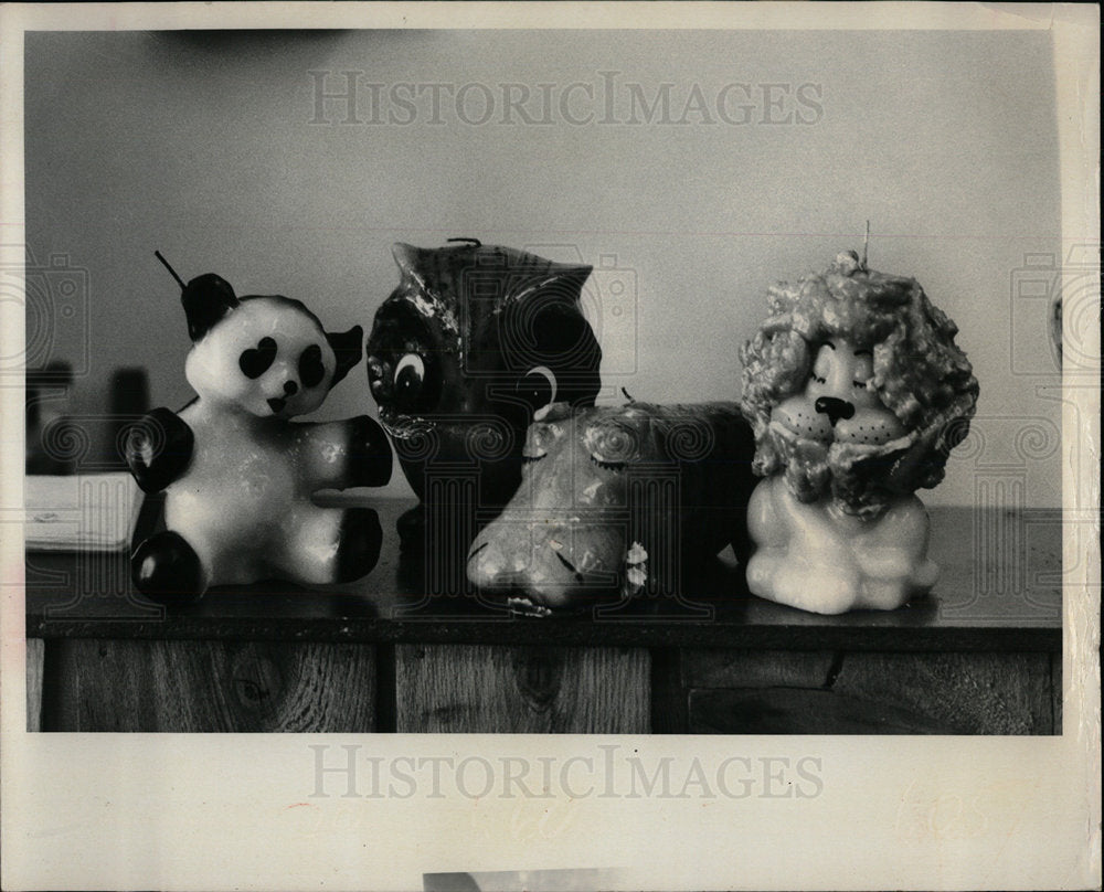 1975 Press Photo Animal Candles that Pleases a Child. - Historic Images