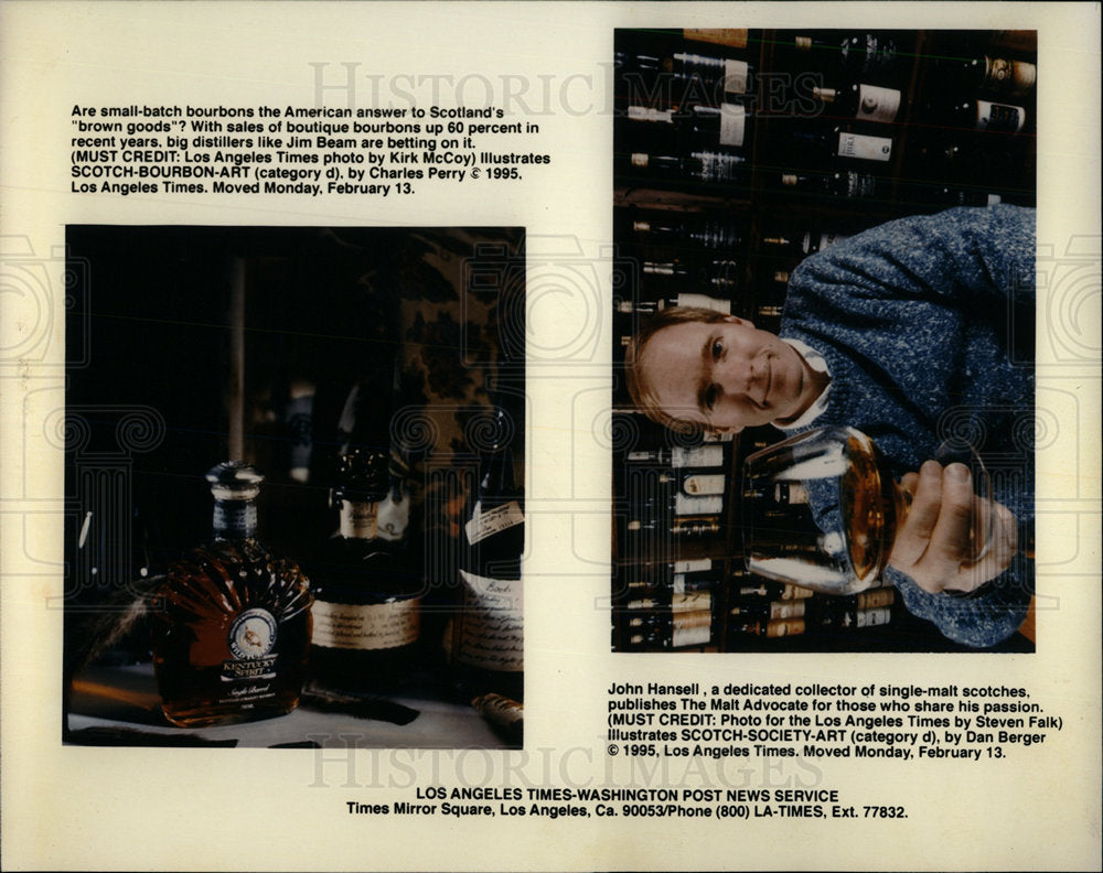 1995PressPhotoJohn Hansell,Single-Malt Scotch Collector - Historic Images