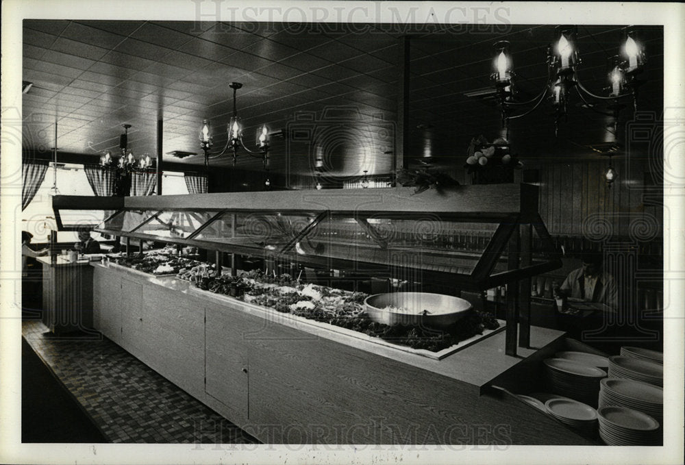 1984 Press Photo Frontier Family Restaurant Detroit  - Historic Images