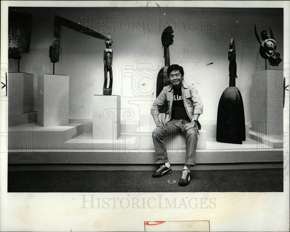 1980 Press Photo Curator Michael Kan, Detroit Arts - Historic Images