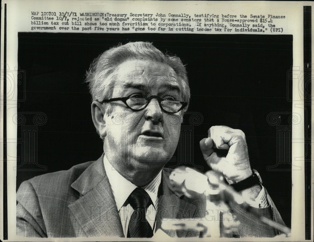 1971 Press Photo John Connally Politician Governor Tex - Historic Images
