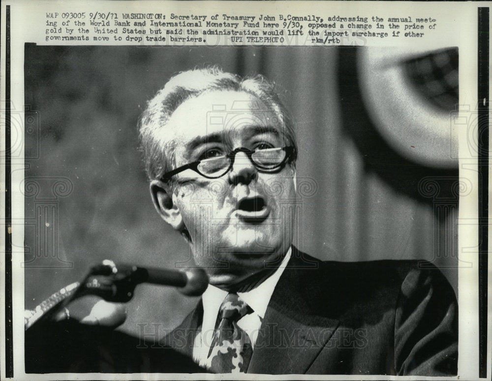 1971 Press Photo Secretary tressury meeting world bank  - Historic Images