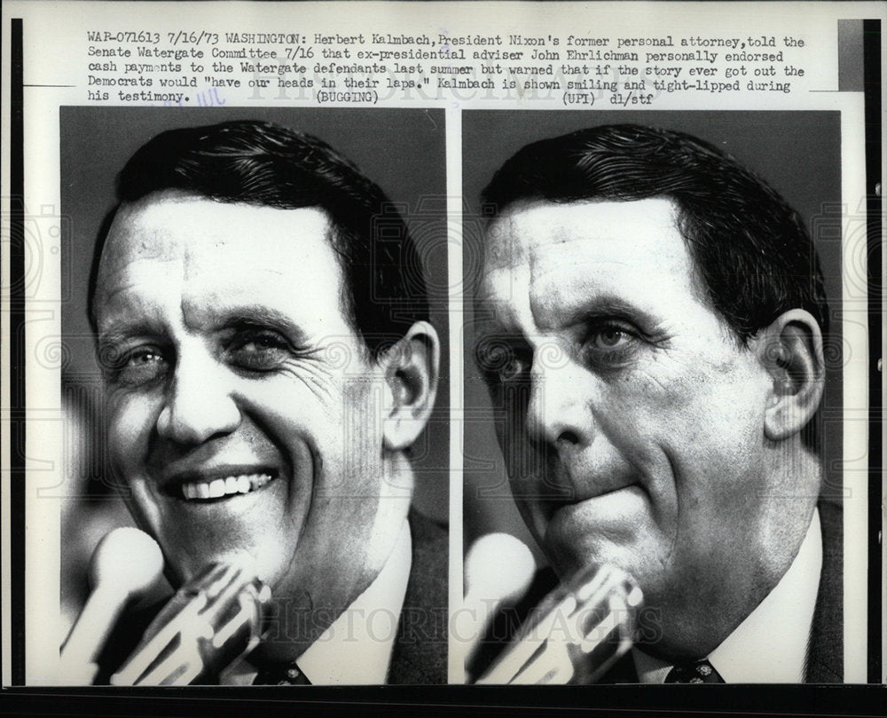 1963 Press Photo Herbert Kalmbach Nixon Attorney John - Historic Images
