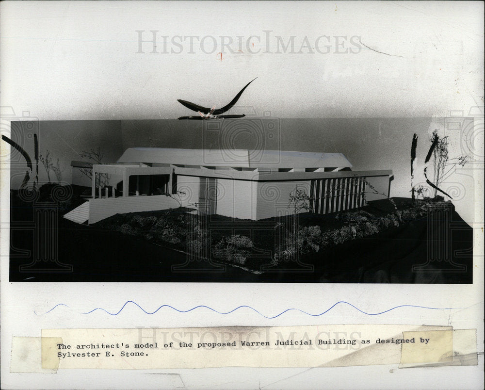 1973 Press Photo The Proposed Warren Judicial Building - Historic Images