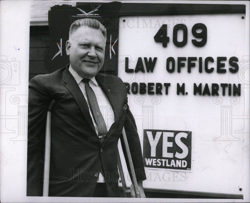 1966 Press Photo Press Photo Robert M.Martin, Judge. - Historic Images